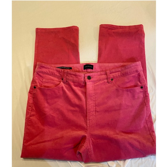 Talbots‎ Corduroy Pants Straight Leg Pink Casual Comfort Size 12 |O1 - Picture 4 of 6